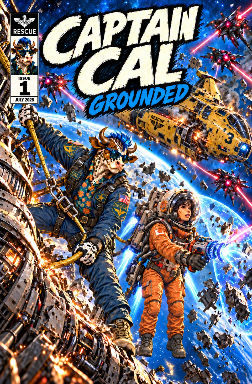 The actual Captain Cal: Grounded comic cover